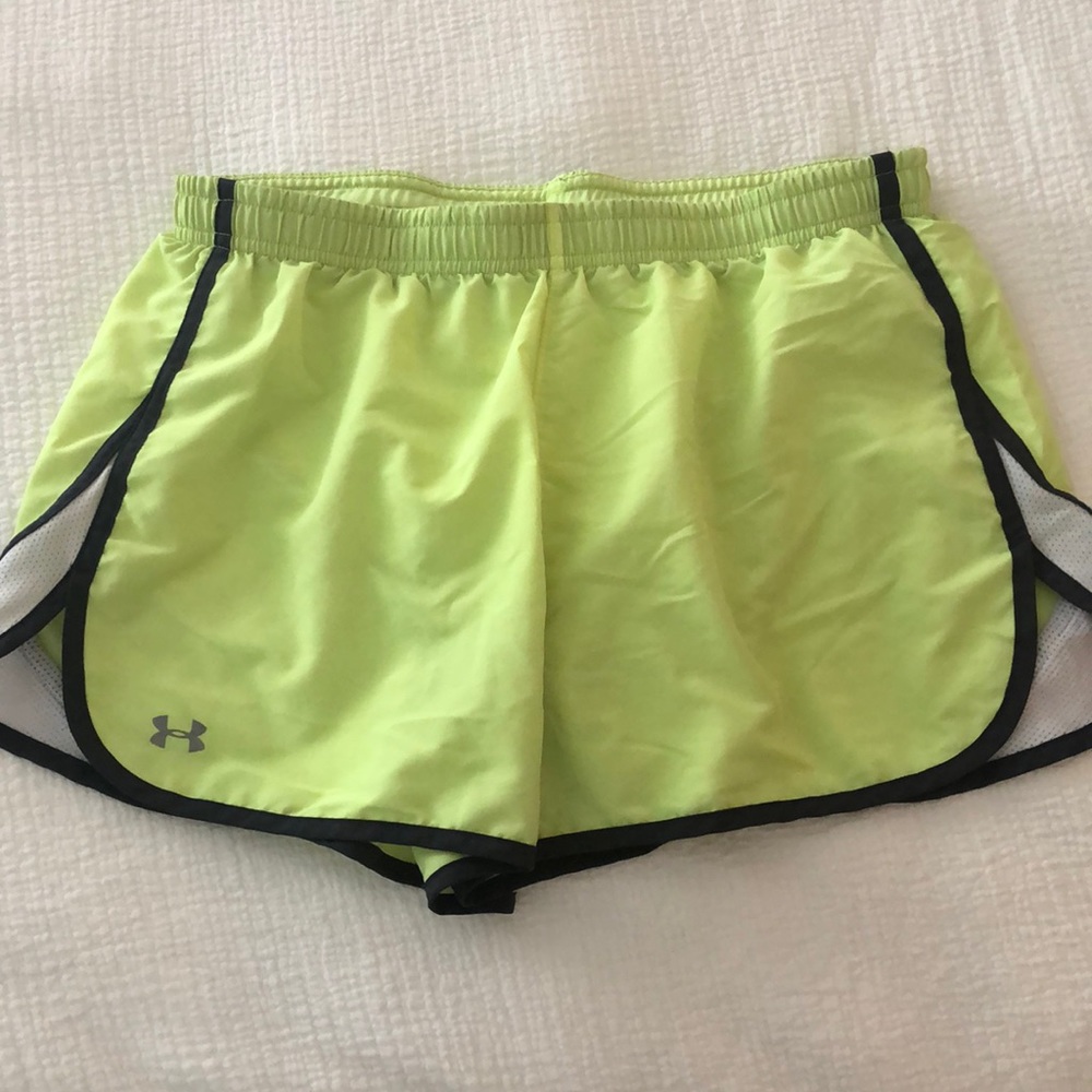 Highlighter Yellow Under Armour Shorts